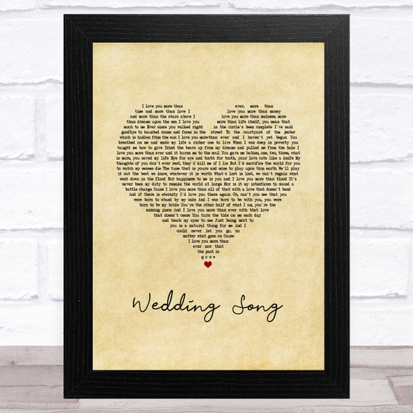 Bob Dylan Wedding Song Vintage Heart Song Lyric Music Art Print