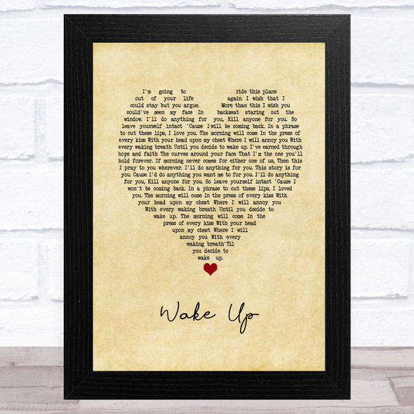 Coheed and Cambria Wake Up Vintage Heart Song Lyric Music Art Print