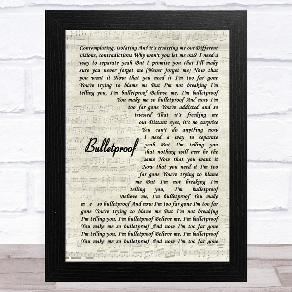 Godsmack Bulletproof Vintage Script Song Lyric Music Art Print