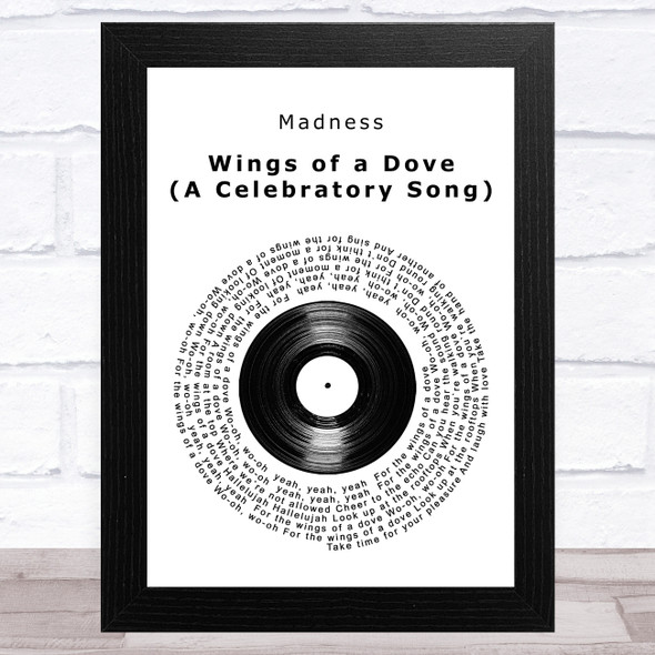 Madness Wings of a Dove (A Celebratory Song) Vinyl Record Song Lyric Music Art Print