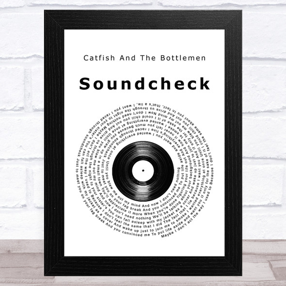 Catfish And The Bottlemen Soundcheck Vinyl Record Song Lyric Music Art Print