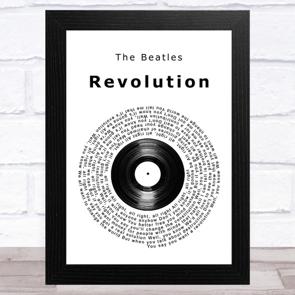 The Beatles Revolution Vinyl Record Song Lyric Music Art Print