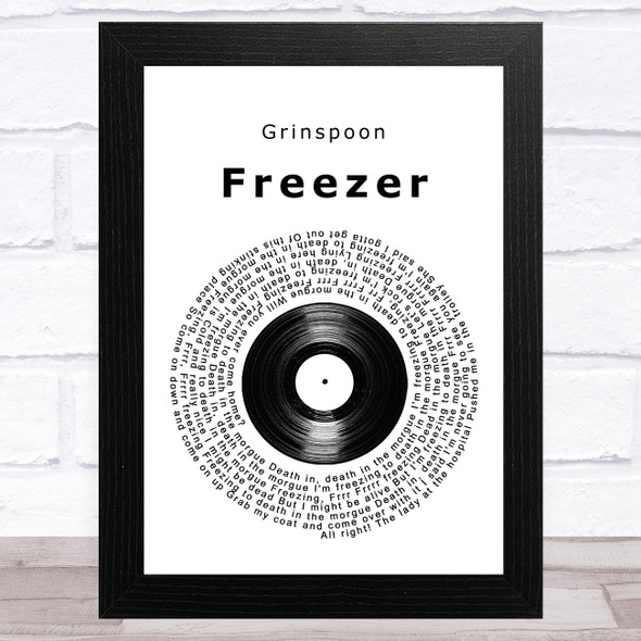 Grinspoon Freezer Vinyl Record Song Lyric Music Art Print