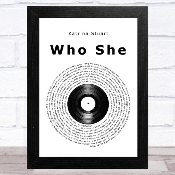 Katrina Stuart Who She Vinyl Record Song Lyric Music Art Print