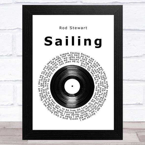 Rod Stewart Sailing Vinyl Record Song Lyric Music Art Print