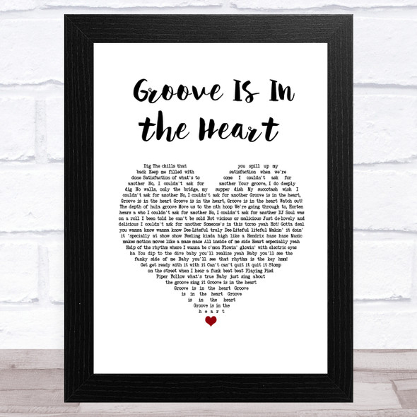 Deee-Lite Groove Is In the Heart White Heart Song Lyric Music Art Print