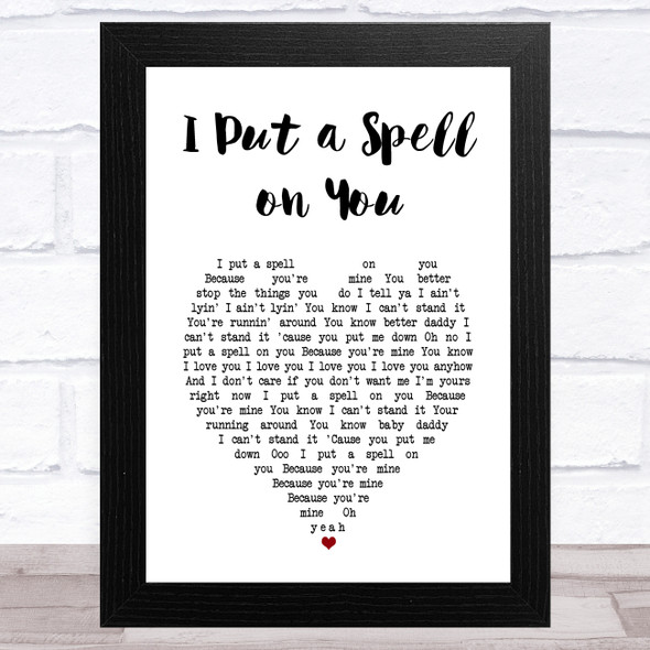 Annie Lennox I Put a Spell on You White Heart Song Lyric Music Art Print