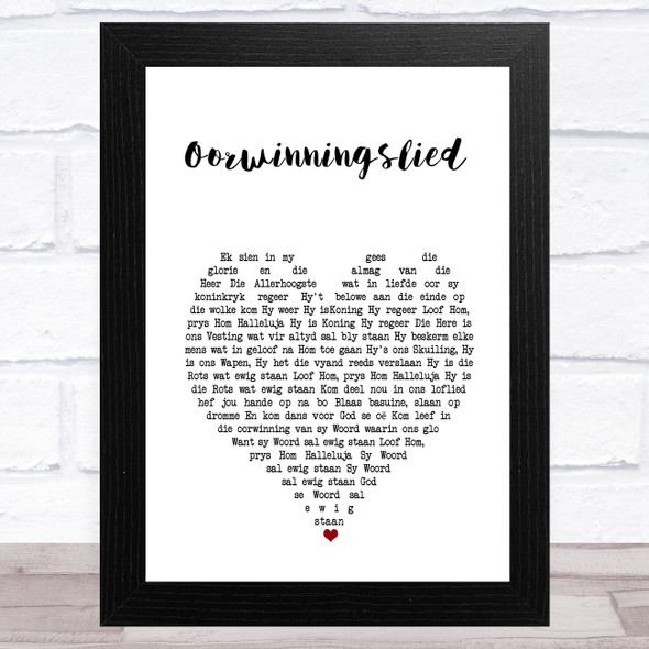 Piet Smit Oorwinningslied White Heart Song Lyric Music Art Print