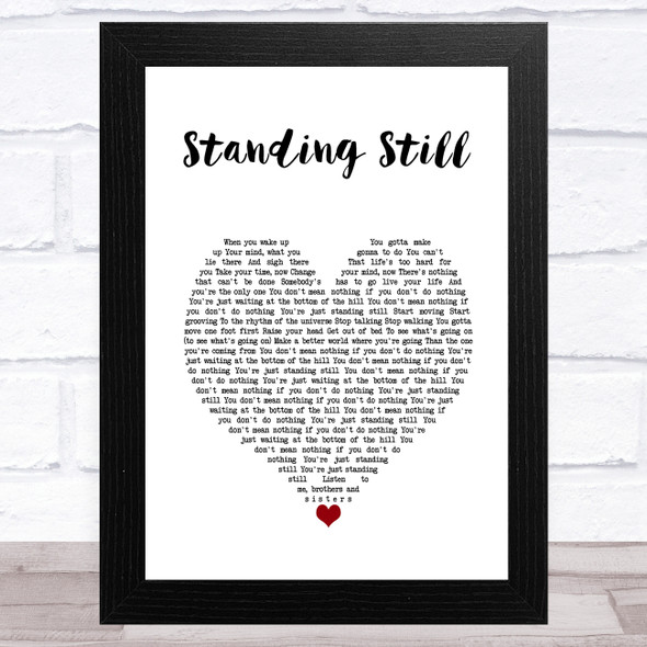 Ringo Starr Standing Still White Heart Song Lyric Music Art Print