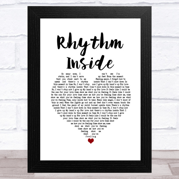 Calum Scott Rhythm Inside White Heart Song Lyric Music Art Print