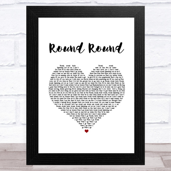 Sugababes Round Round White Heart Song Lyric Music Art Print