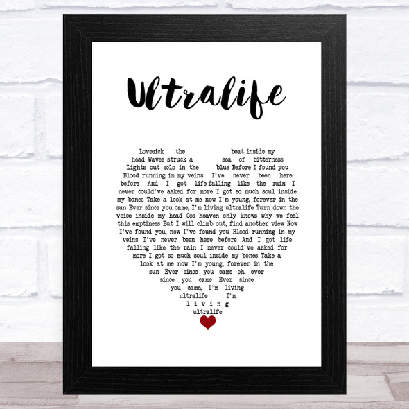 Oh Wonder Ultralife White Heart Song Lyric Music Art Print