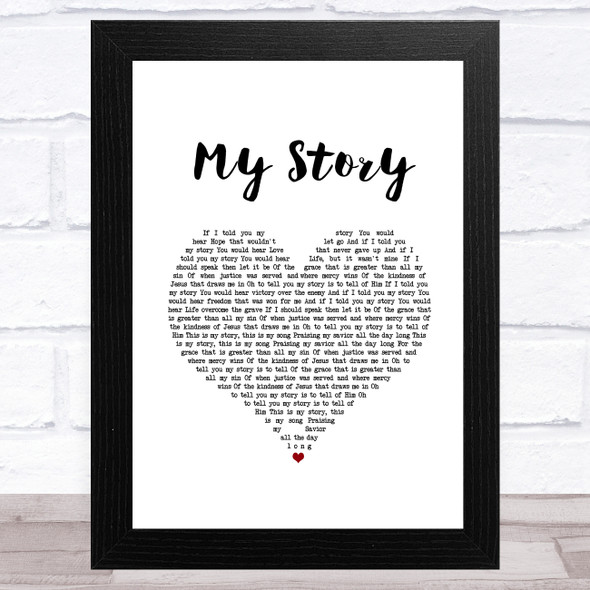 Big Daddy Weave My Story White Heart Song Lyric Music Art Print