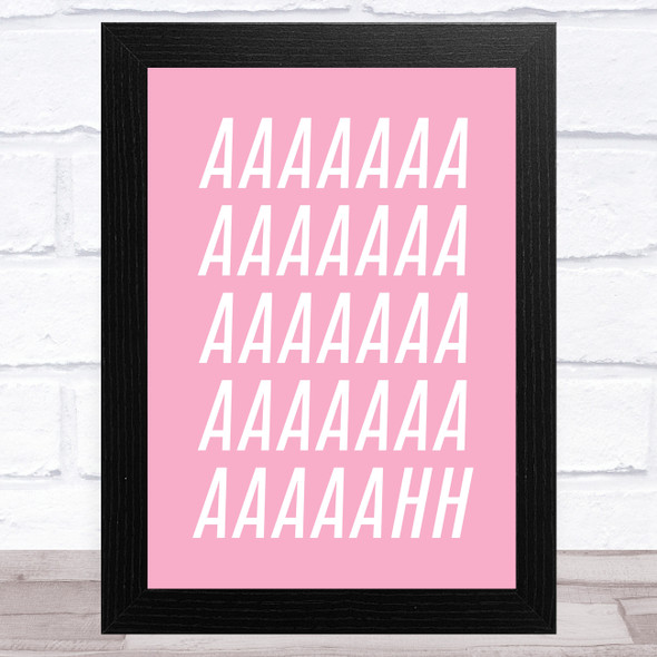 Lankybox Aaaaaahh Catchphrase Pink Children's Kids Wall Art Print