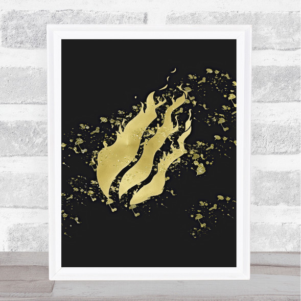 Preston YouTuber Gold Fire Blaze Children's Kids Wall Art Print