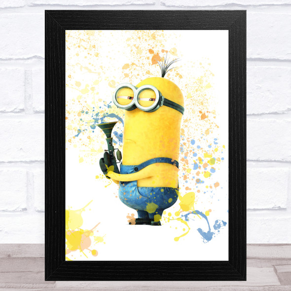 Minions Kevin Splatter Art Children's Kids Wall Art Print