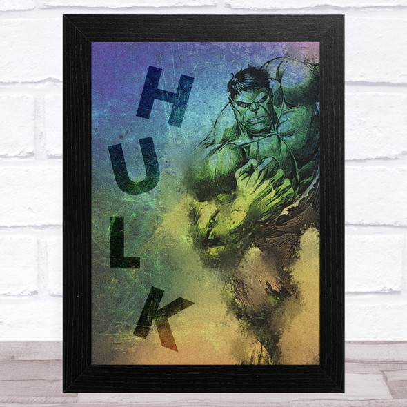 Grunge Style The Hulk Children's Kids Wall Art Print