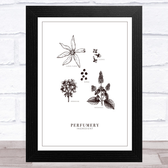 Vintage Hand Drawn Perfumery Design 1 Home Wall Art Print