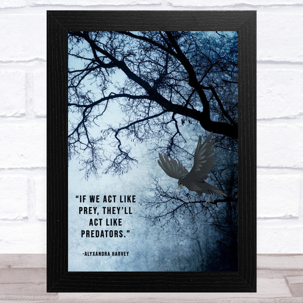 Bird In Tree Act Like Prey Gothic Home Wall Art Print
