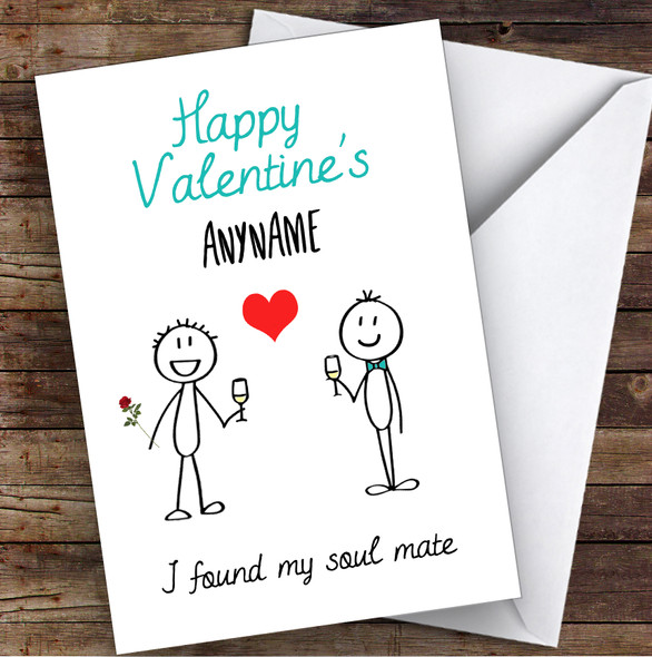 So Glad I Found My Gay Soulmate Personalised Valentine's Day Card