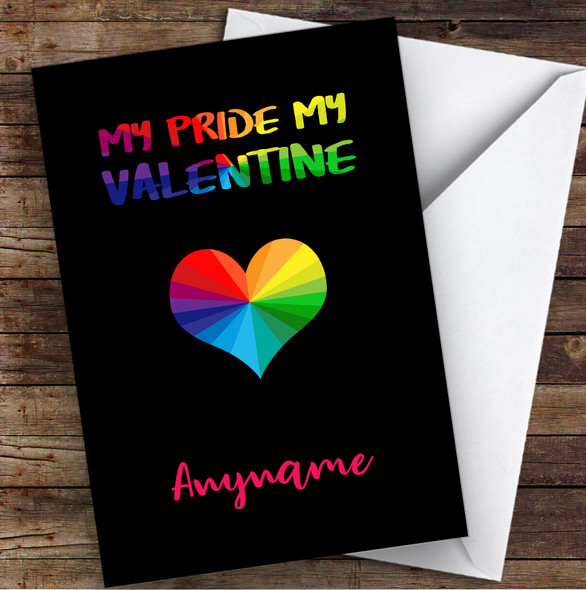 My Pride My Valentine Personalised Valentine's Day Card