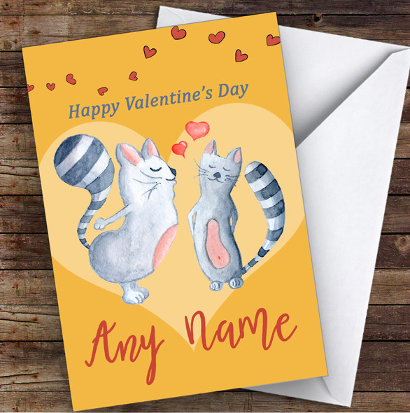 Yellow Raccoon's Personalised Valentine's Day Card