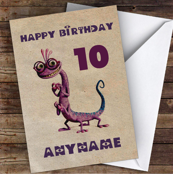 Monsters Inc Randall Boggs Children's Kids Personalised Birthday Card