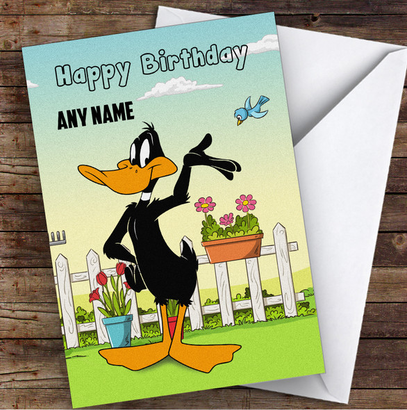 Daffy Duck Vintage Children's Kids Personalised Birthday Card