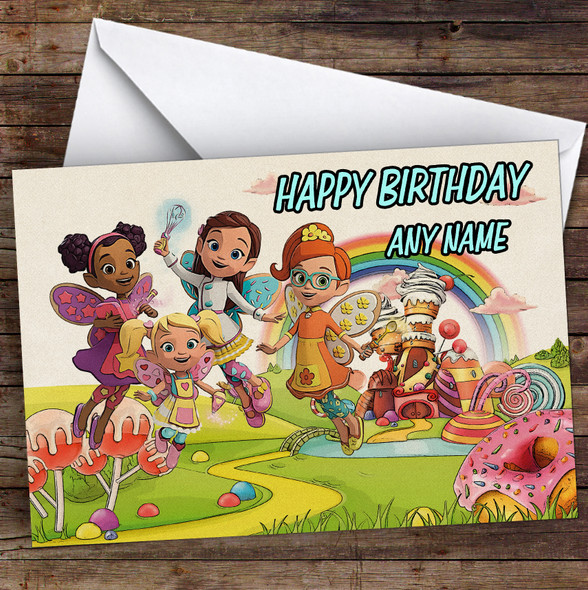 Butterbean's Café Children's Kids Personalised Birthday Card