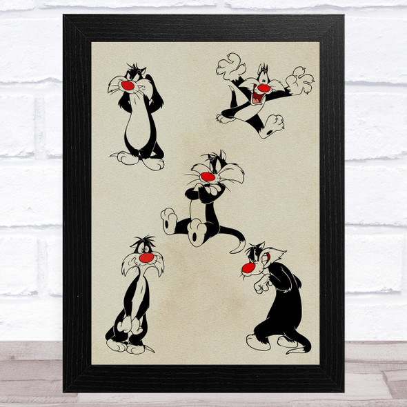 Sylvester James Pussycat Looney Tunes Children's Kid's Wall Art Print