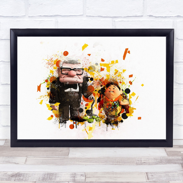 Up Carl Fredricksen And Russell Splat Children's Kid's Wall Art Print