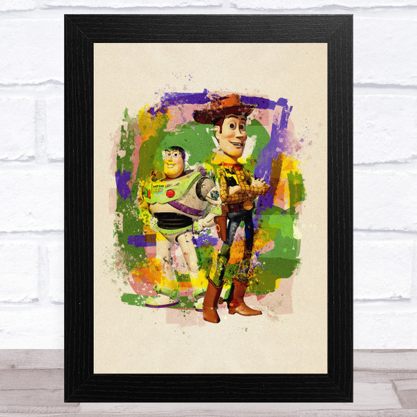 Toy Story Vintage Watercolour Children's Kid's Wall Art Print