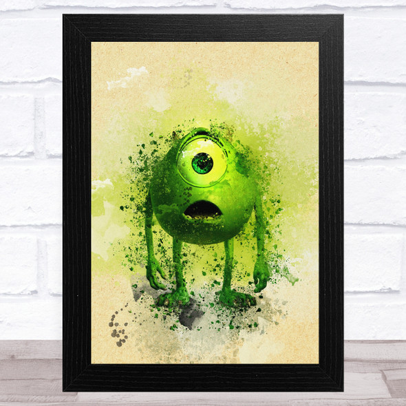 Monsters Inc Mike Wazowski Children's Kid's Wall Art Print