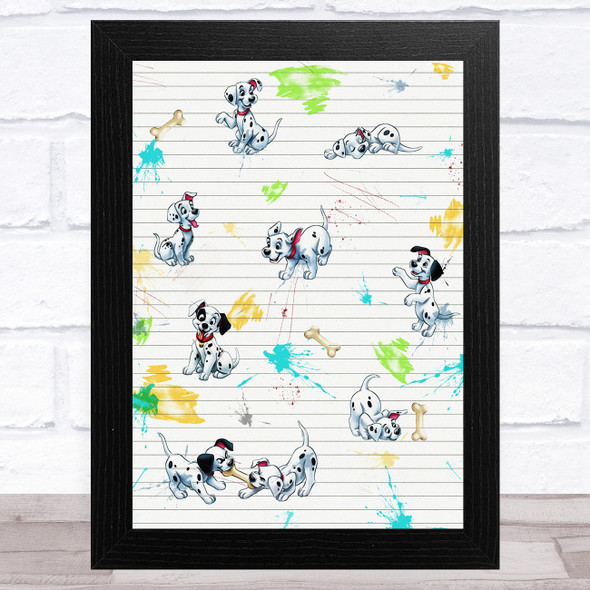 101 Dalmatians Scrapbook Children's Kid's Wall Art Print