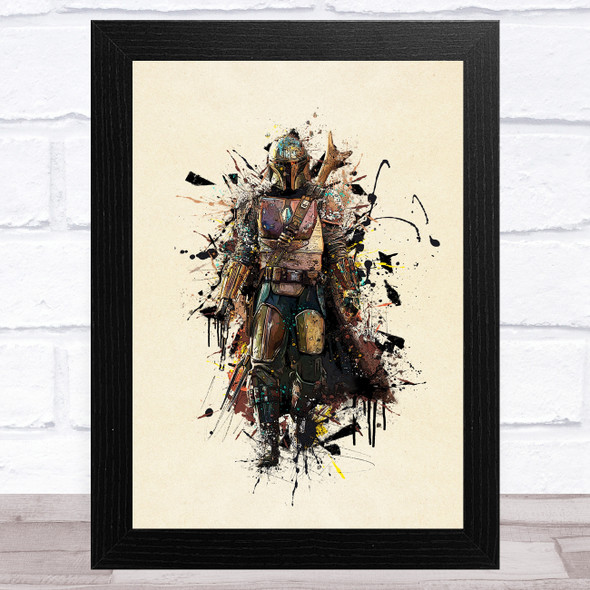 The Mandalorian Splatter Children's Kid's Wall Art Print