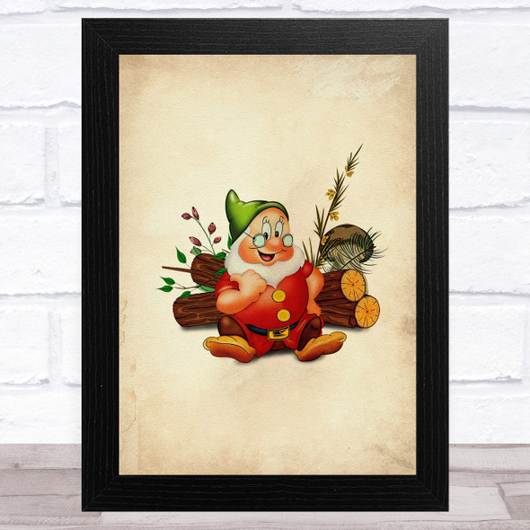 Doc Dwarf Snow White Children's Kid's Wall Art Print
