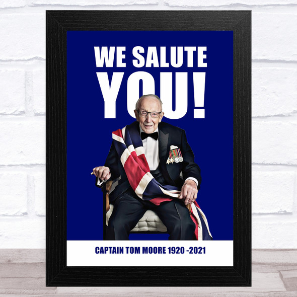 Captain Tom We Salute You Celeb Wall Art Print