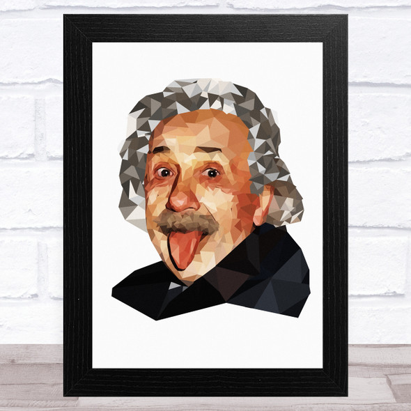 Albert Einstein Polygon Celeb Wall Art Print