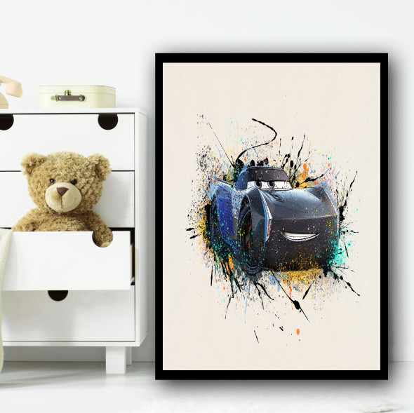 Jackson Stor Landscape Watercolour Splatter Drip Wall Art Print