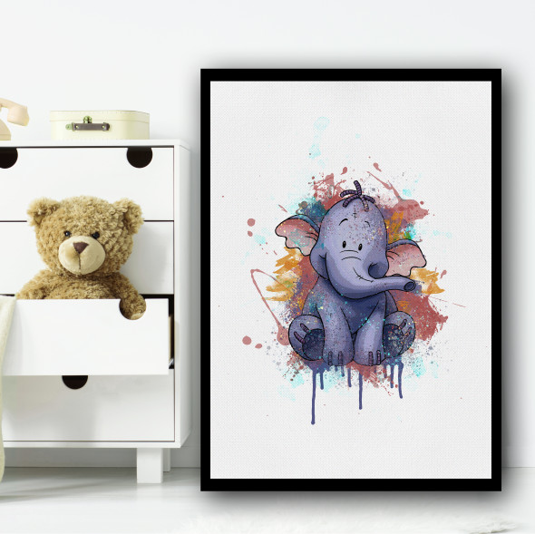 Lumpy Elephant Winnie The Pooh Wall Art Print