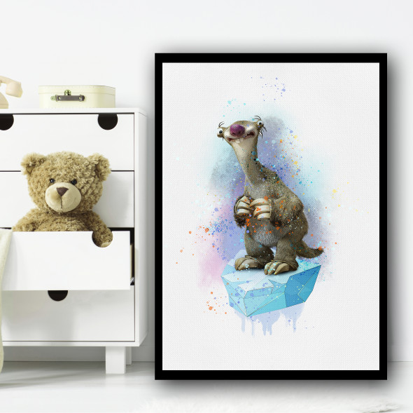 Ice Age Blue Sid Wall Art Print