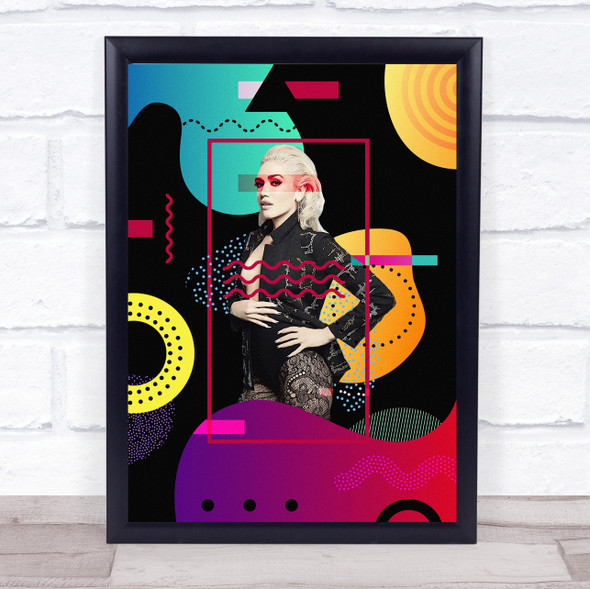 Gwen Stefani Colour Abstract Wall Art Print