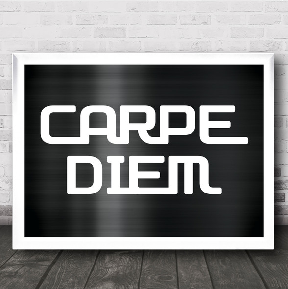 Carpe Diem Metallic Shine Wall Art Print