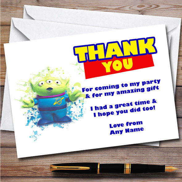 Lgm Toy Story Splatter Art Children's Birthday Party Thank You Cards