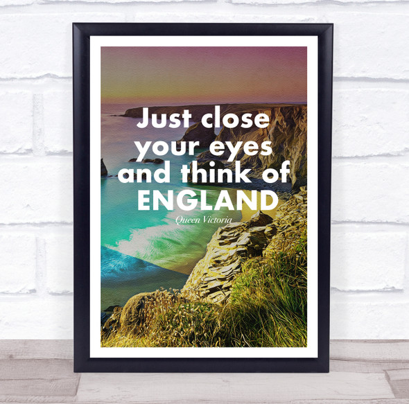 Think Of England Beautiful Mountain And Sea Wall Art Print