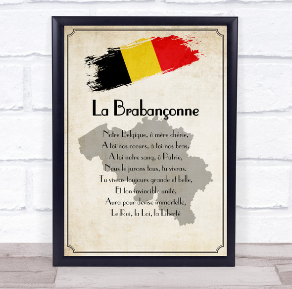 National Anthem Of Belgium French Version Wall Art Print