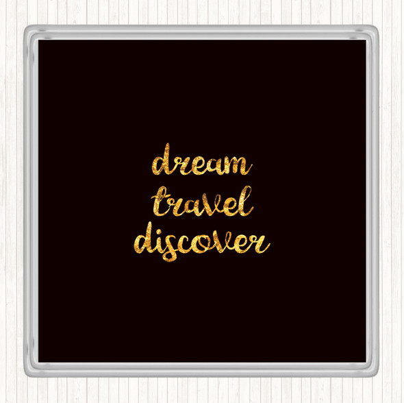 Black Gold Dream Quote Coaster