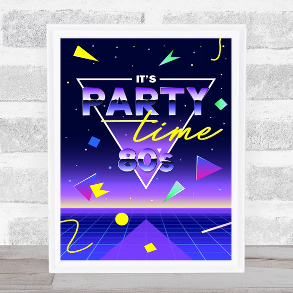 1980 80's Retro Birthday It's Time Personalised Event Party Decoration Sign