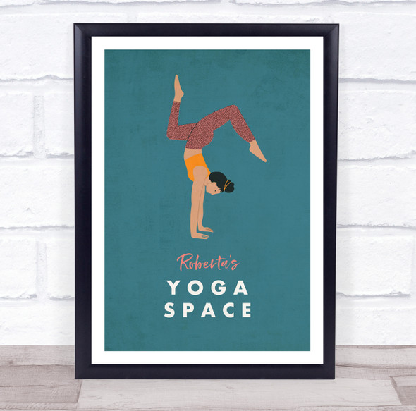 Lady Pose Yoga Gym Space Room Personalised Wall Art Sign