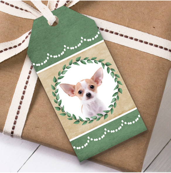 Chihuahua Dog Green Birthday Present Favor Gift Tags